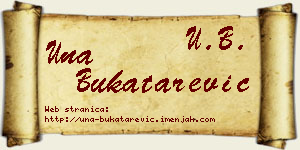 Una Bukatarević vizit kartica